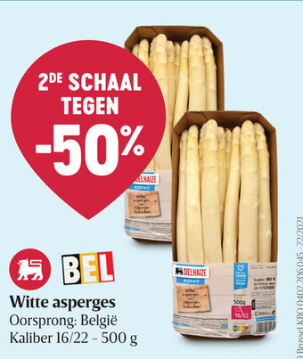Delhaize Witte asperges aanbieding