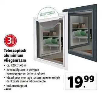 Lidl Telescopisch aluminium vliegenraam aanbieding