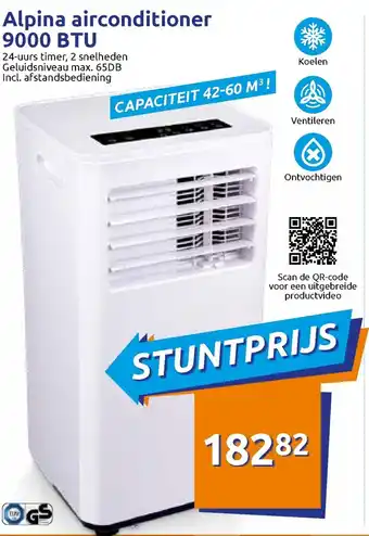 Action Alpina airconditioner 9000 BTU aanbieding