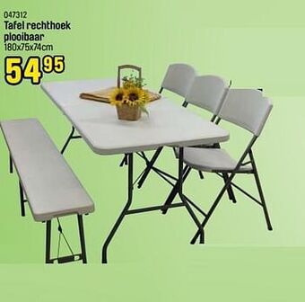 Happyland Tafel rechthoek plooibaar aanbieding
