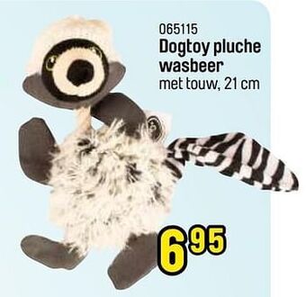 Happyland Dogtoy pluche wasbeer aanbieding