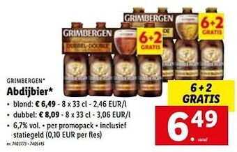 Lidl Abdijbier aanbieding