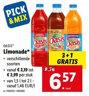 Lidl Limonade aanbieding