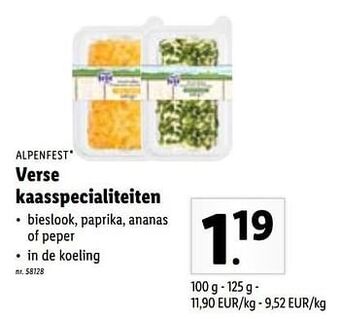 Lidl Verse kaasspecialiteiten aanbieding