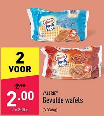 ALDI Gevulde wafels aanbieding