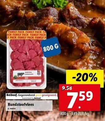 Lidl Rundstoofvlees aanbieding