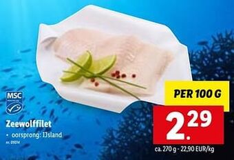 Lidl Zeewolffilet aanbieding