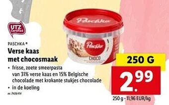 Verse kaas met chocosmaak