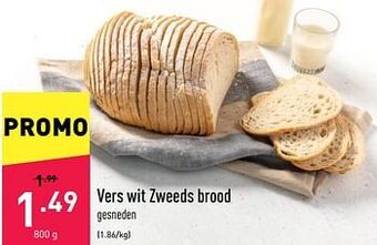 ALDI Vers wit zweeds brood aanbieding