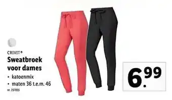 Lidl Sweatbroek voor dames aanbieding