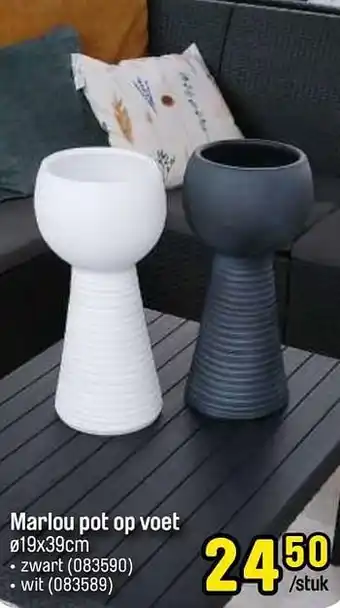 Happyland Marlou pot op voet zwart aanbieding