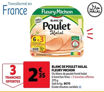 Auchan Blanc De Poulet Halal Fleury Michon aanbieding