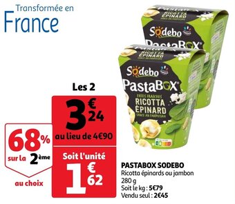 Auchan Pastabox Sodebo aanbieding
