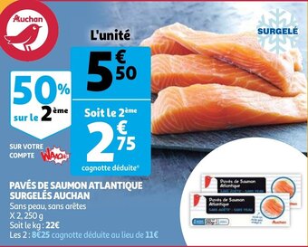 Auchan Paves De Saumon Atlantique Surgeles Auchan aanbieding
