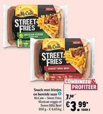 Delhaize Snack met frietjes en bereide saus mccain aanbieding