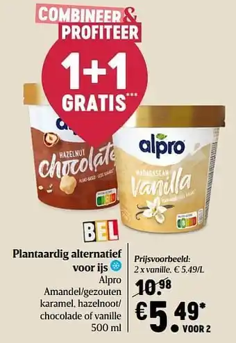 Delhaize Alpro ijs vanille aanbieding
