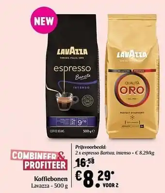 Delhaize Koffiebonen lavazza espresso barista, intenso aanbieding