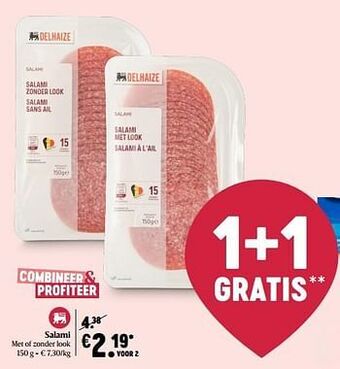 Delhaize Salami aanbieding