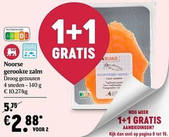 Delhaize Noorse gerookte zalm aanbieding