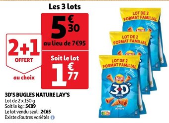Auchan 3D's Bugles Nature Lay's aanbieding