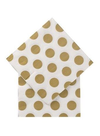 HEMA HEMA 20-pak Servetten 33 X 33 Cm (goud) aanbieding