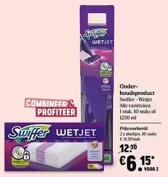 Delhaize Swiffer - wetjet doekjes aanbieding