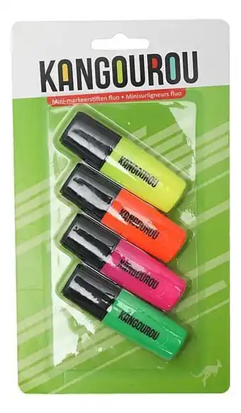 Kangourou fluostift Mini Classic - 4 stuks