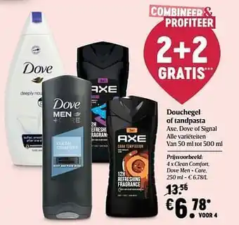 Clean comfort, dove men + care