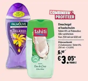 Delhaize Kokoswater, tahiti 0% aanbieding