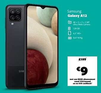 Base Samsung galaxy a12 aanbieding