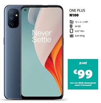Base One plus n100 aanbieding
