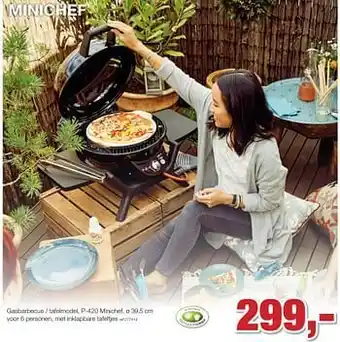 Outdoorchef gasbarbecue - tafelmodel, p-420 minichef