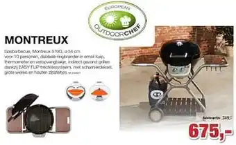 Paradisio Outdoorchef gasbarbecue, montreux 570g aanbieding