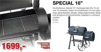 Oklahoma barbecue houtbarbecue, special 16``