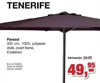 Paradisio Tenerife parasol aanbieding