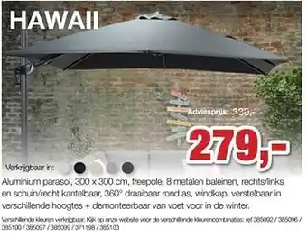 Aluminium parasol