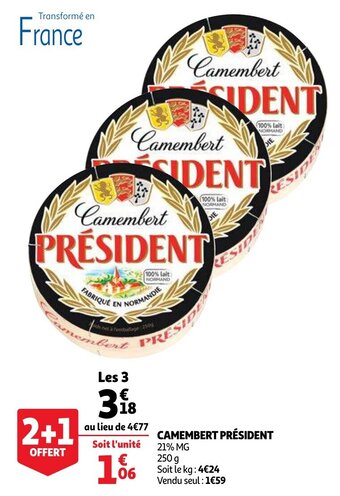 Auchan Camembert President aanbieding