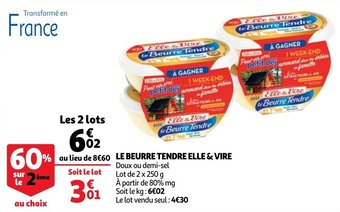 Auchan Le Beurre Tendre Elle & Vire aanbieding