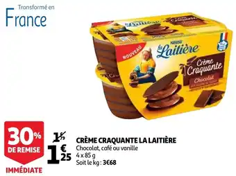 Auchan Creme Craquante La Laitiere aanbieding