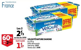 Auchan Veloute Nature Danone aanbieding