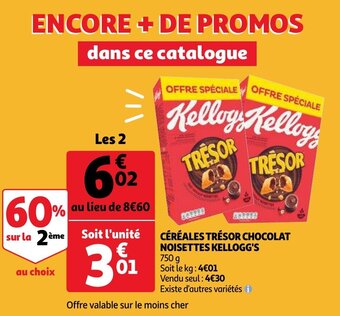 Auchan Cereales Tresor Chocolat Noisettes Kellogg's aanbieding