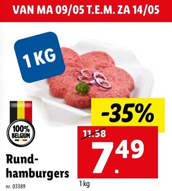Rund hamburgers