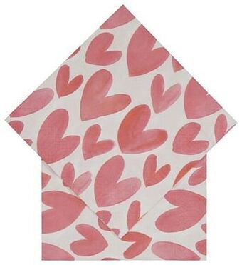HEMA HEMA Servetten 33x33 Papier Hartjes - 20 Stuks aanbieding