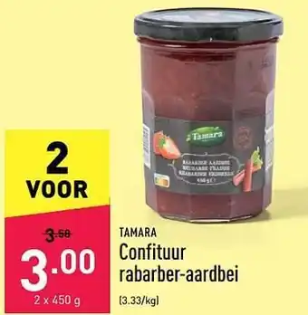 ALDI Confituur rabarber-aardbei aanbieding