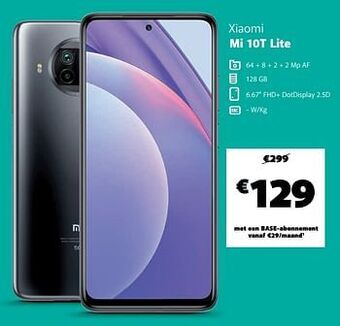 Base Xiaomi mi 10t lite aanbieding