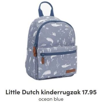 Baby & Tiener Little dutch kinderrugzak ocean blue aanbieding