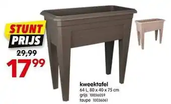 Yess Kweektafel grijs aanbieding
