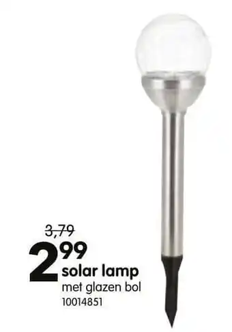 Yess Solar lamp aanbieding