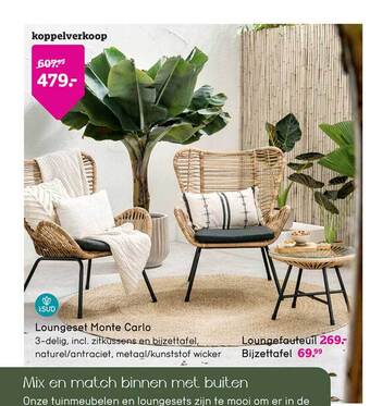 Leen Bakker Loungeset Monte Carlo aanbieding