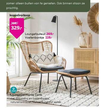 Leen Bakker Loungeset Monte Carlo aanbieding